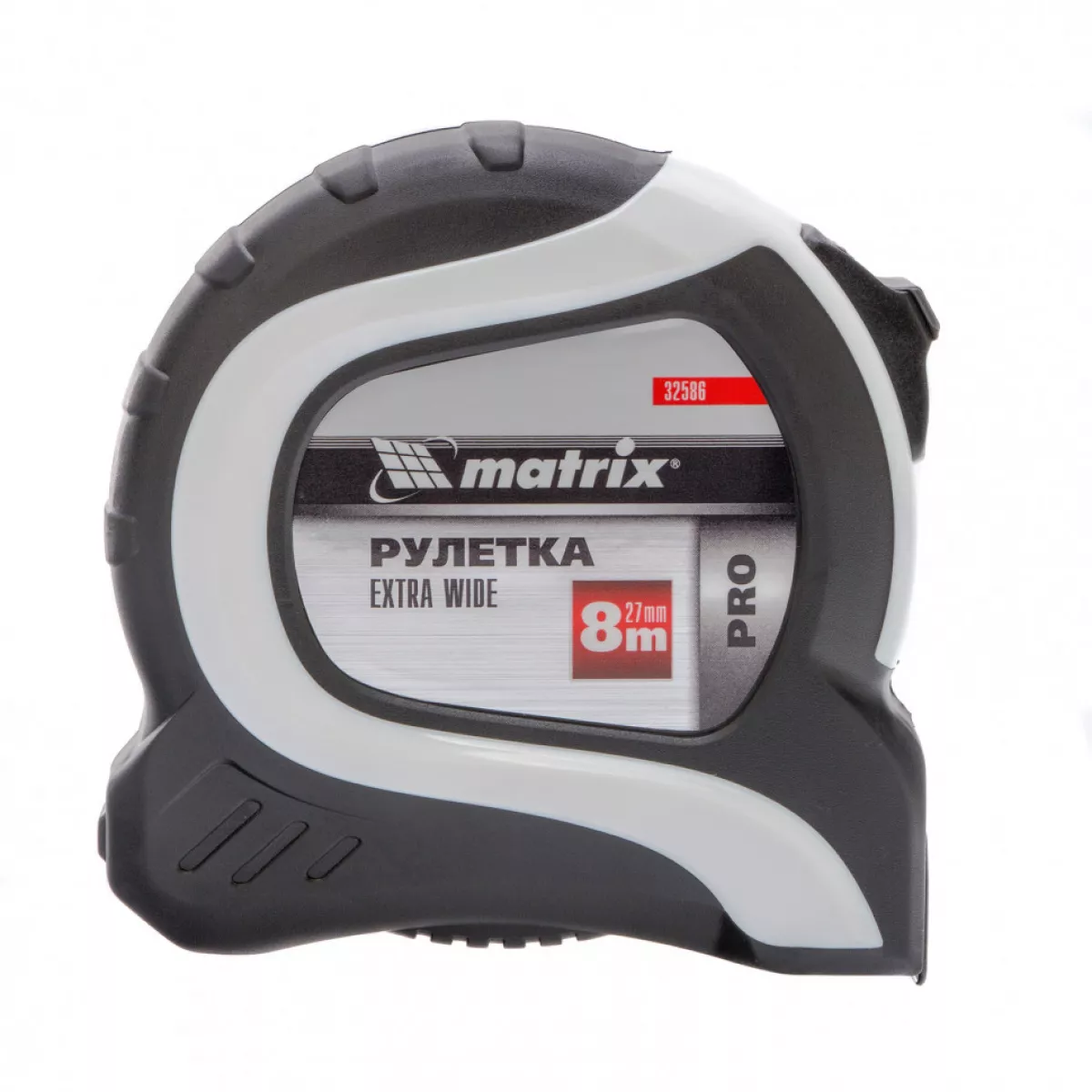 Рулетка Extra Wide,8 м x 27 мм,двухкомпонентный корпус,Pro