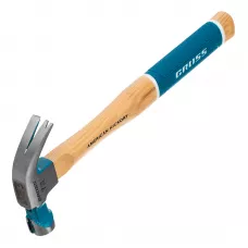 Молоток-гвоздодер, 200 г, угол 45, магнит, обрезиненная рукоятка American hickory