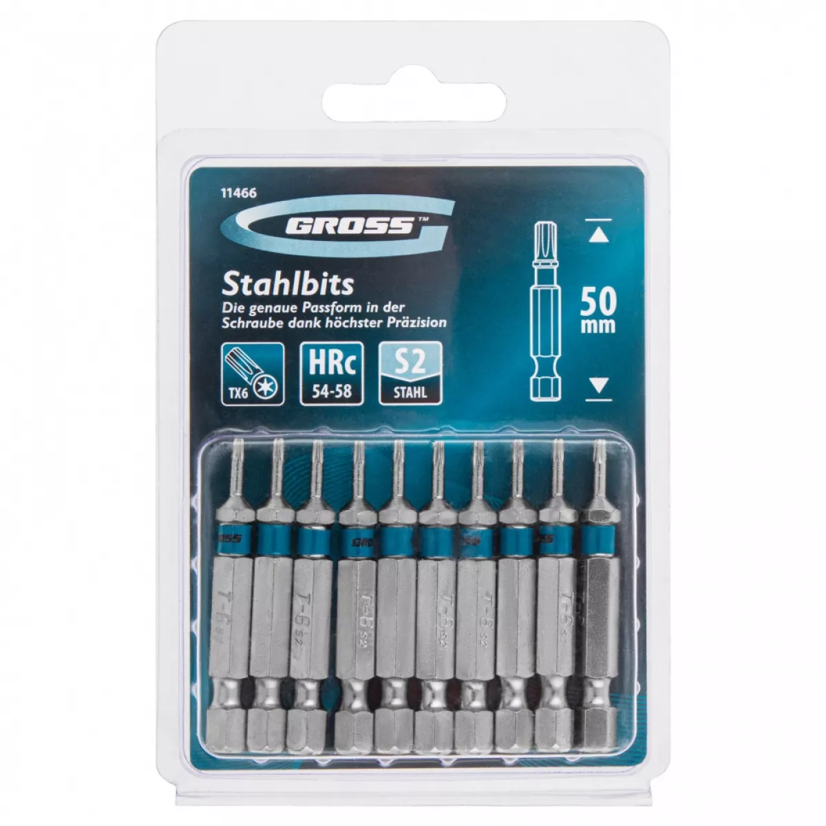 Бита Torx 6 х 50, сталь S2, 10 шт.