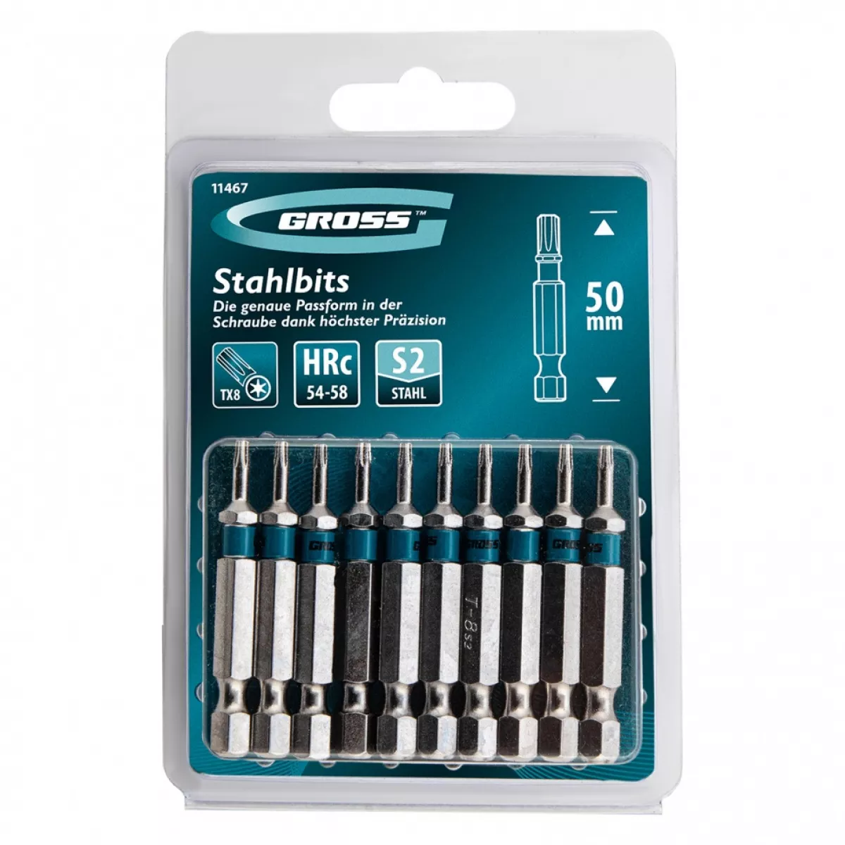 Бита Torx 8 х 50, сталь S2, 10 шт.