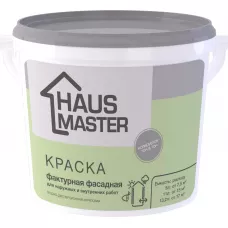 Краска HAUS MASTER фактурная фасадная для наружных и внутренних работ белая 13,2л (17,0 кг)