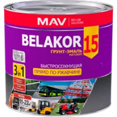 Грунт-эмаль BELAKOR 15 прямо по ржавчине 3 в 1 быстросохнущая RAL 6003 (защитный) матовый 1,0л (1,0кг) (9б в упак)