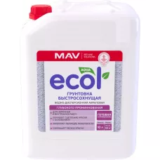 Грунтовка ECOL быстросохнущая (ВД-АК-06) бесцветная 10л (10,0 кг)