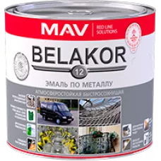 Эмаль BELAKOR 12 по металлу атмосферостойкая быстросохнущая RAL 8017 п/гл 2,4л (2кг)(4б в упак.)