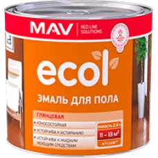 Эмаль ECOL для пола (ПФ-266) желто-коричневая глянцевая 1,0л (0,9 кг)