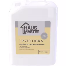 Грунтовка HAUS MASTER глубокого проникновения бесцветная 10л (10,0 кг)