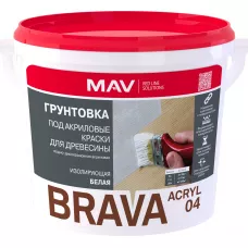 Грунтовка BRAVA ACRYL 04 под акриловые краски (ВД-АК-04) белый SP 11л (11,0кг)