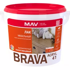 Лак BRAVA ACRYL 41 мебельный (ВД-АК-2041) бесцв гл SP 11л (10кг)