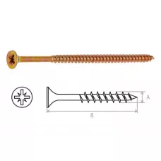 Шуруп универсальный 4.0х80 мм желтый цинк (5 кг) STARFIX