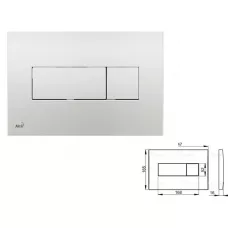 Кнопка управления для систем инсталляций (хром-глянцевая), Alcaplast
