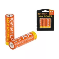 Батарейка AA LR6 1,5V alkaline 4шт. ЮПИТЕР MAX POWER