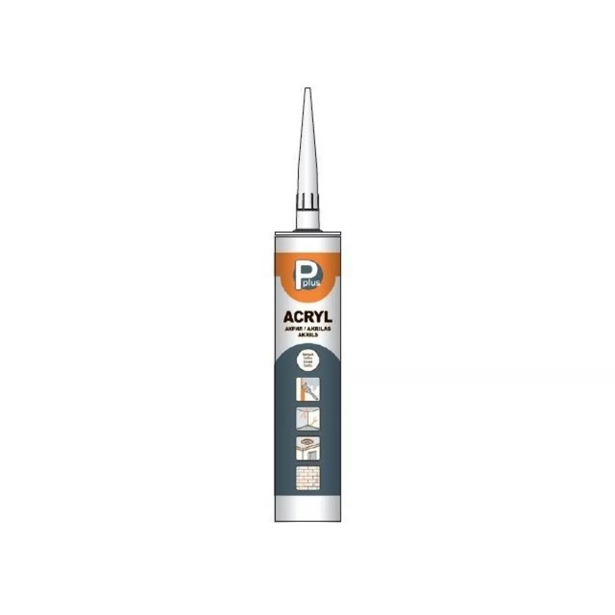Герметик акриловый P PLUS Acryl (бел.) 280мл