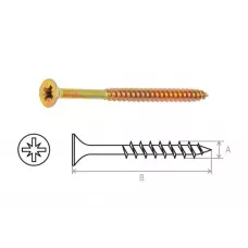 Шуруп универсальный 6.0х90 мм желтый цинк (50 шт в пласт. конт.) STARFIX