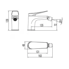 Смеситель для биде (Lt) D35 LM3708GM Lemark