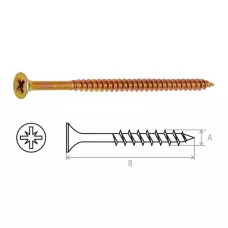 Шуруп универсальный 4.5х80 мм желтый цинк (5 кг) STARFIX