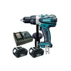 Аккум. дрель-шуруповерт MAKITA LXT DDF 458 RFE в чем. (18.0 В, 2 акк., 3.0 А/ч Li-Ion, 2 скор., 91 Нм, шурупы до 12 мм)