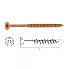 Шуруп универсальный 5.0х90 мм желтый цинк (5 кг) STARFIX