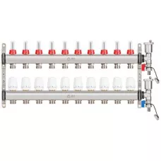 Коллекторная группа AVE136, 10 вых. AV Engineering (PRO серия Для теплого пола и водоснабжения)