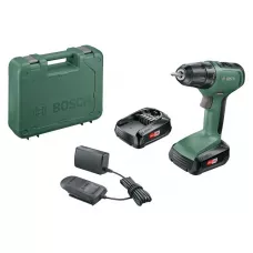 Аккум. дрель-шуруповерт BOSCH UniversalDrill 18 в чем. (18.0 В, 2 акк., 1.5 А/ч Li-Ion, 2 скор., 30 Нм, сверление в металле до 10 мм шурупы до 8 мм)