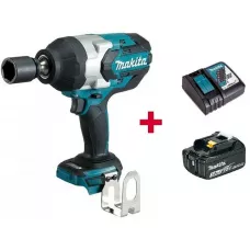 Аккум. ударный гайковерт MAKITA LXT DTW 1001 Z в кор. + АКЦИЯ (BL1830B + DC18RC) (18.0 В, 1 акк., 3.0 А/ч Li-Ion, посадочн. квадрат 3/4 