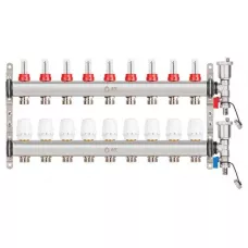 Коллекторная группа AVE136, 9 вых. AV Engineering (PRO серия Для теплого пола и водоснабжения)