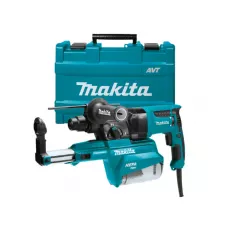 Перфоратор MAKITA HR 2653 в чем. + система пылеудаления (800 Вт, 2.2 Дж, 3 реж., патрон SDS-plus, вес 4.2 кг)