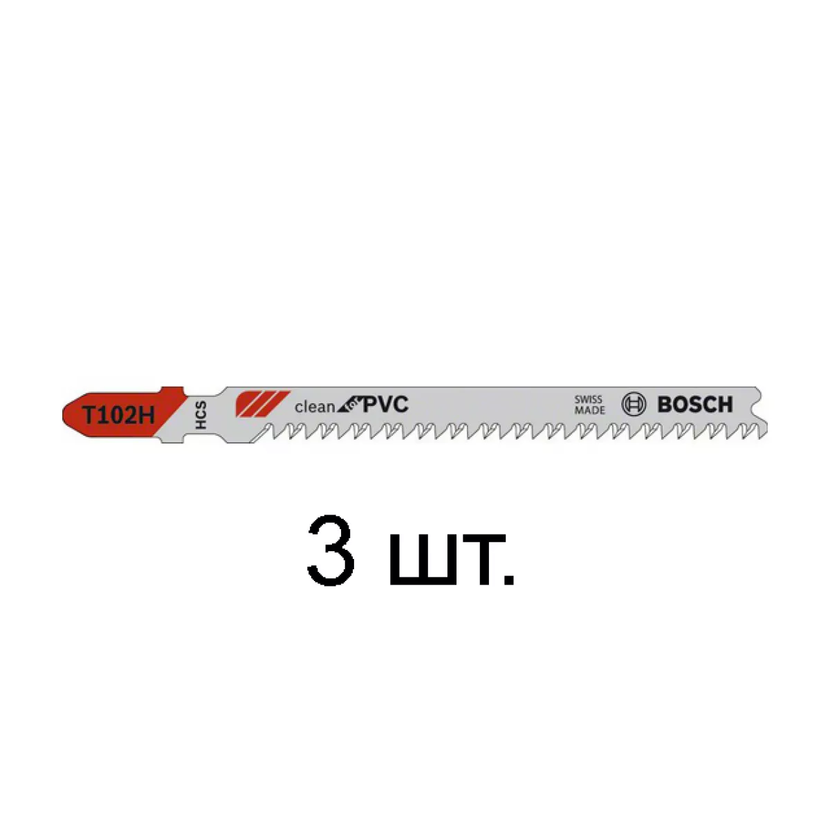 Пилка лобз. по пластику T102H (3 шт.) BOSCH (пропил прямой, тонкий, аккуратный и чистый рез)