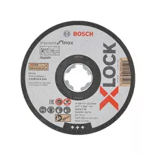 Круг отрезной 125х1.0x22.2 мм для нерж. стали X-LOCK Standard for Inox BOSCH ( прямой, подходит для всех типов УШМ)