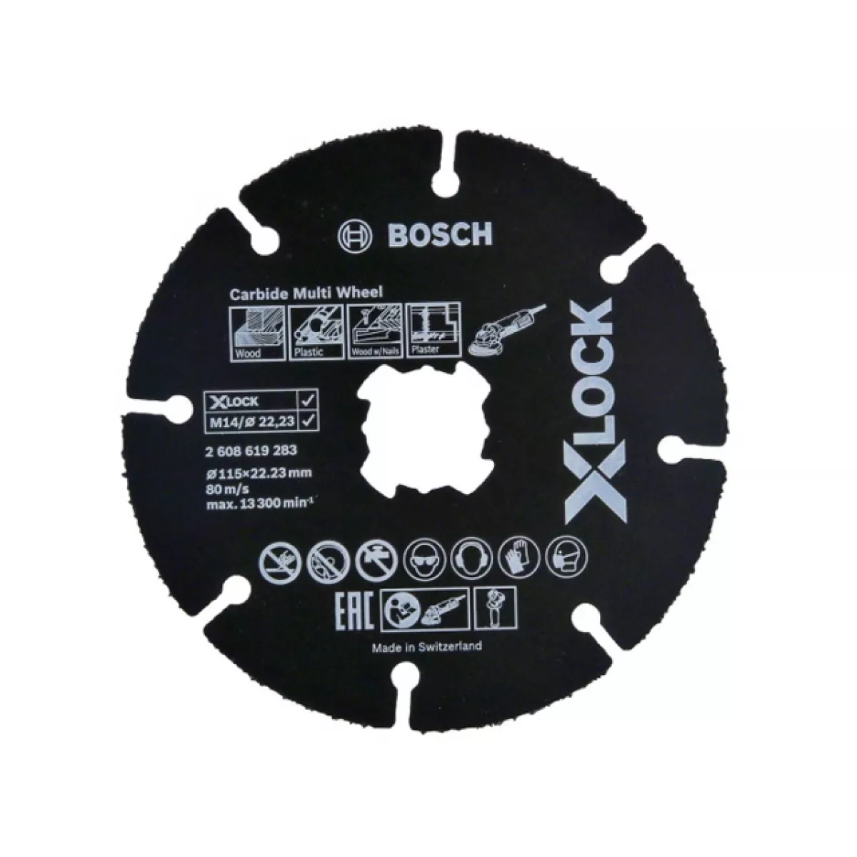 Круг отрезной 115х1.0x22.2 мм для дерева X-LOCK Carbide Multi Wheel BOSCH (подходит для всех типов УШМ)