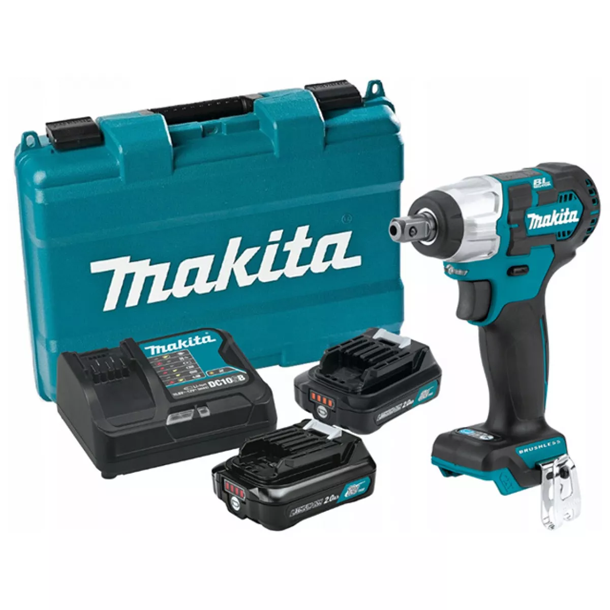 Аккум. ударный гайковерт MAKITA TW 160 DWAE в чем. (12.0 В, 2 акк., 2.0 А/ч Li-Ion, посадочн. квадрат 3/8 