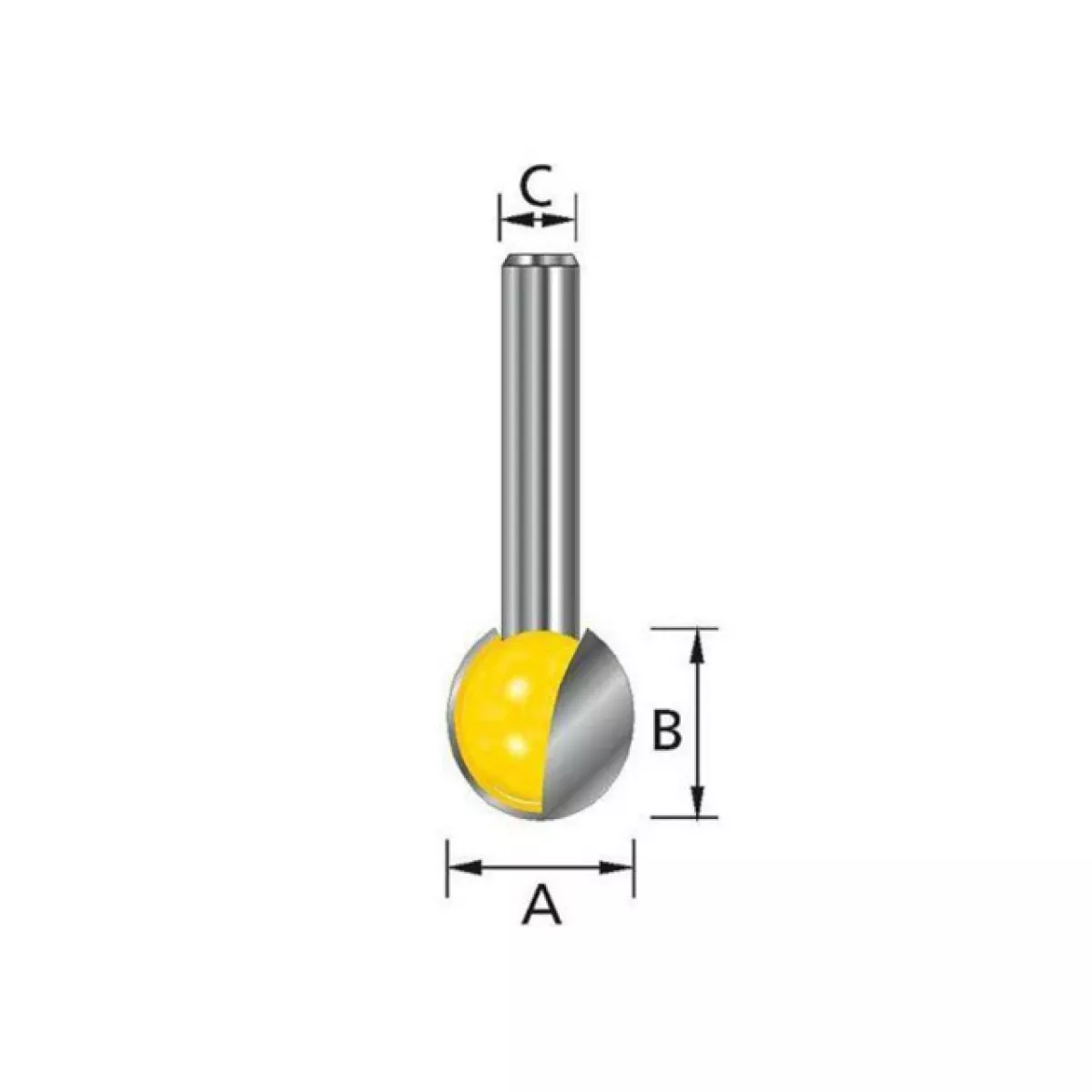 Шаров.фреза 15,9х15,9х8х32х2Т (MAKITA)