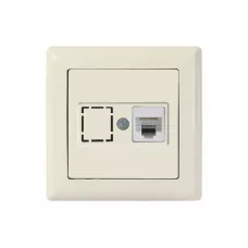 Розетка компьютерная 1xRJ45 (Cat6, скрытая) кремовая, DARIA, MUTLUSAN ((RJ 45)   8-pin, соединения типа 568A или 568B)