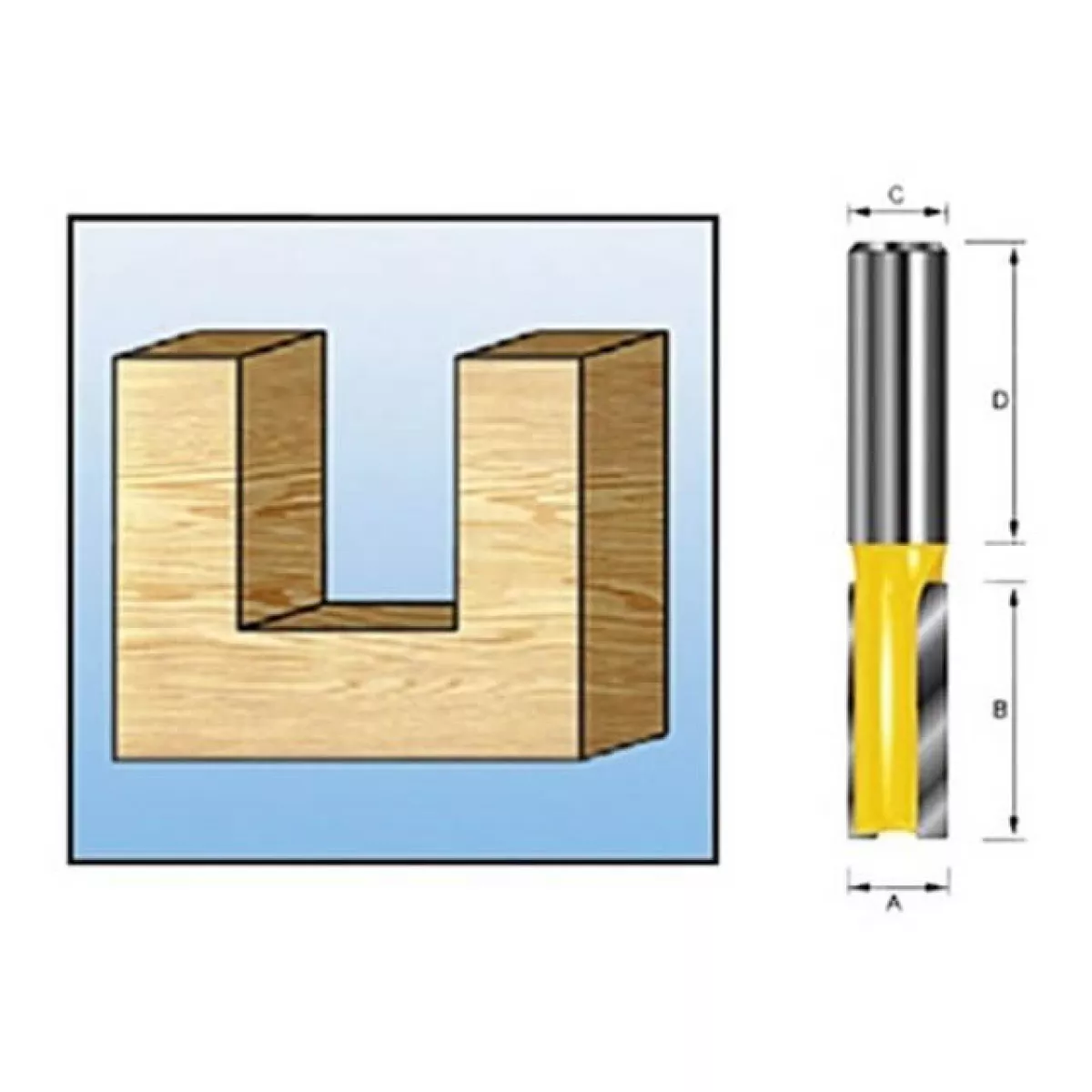 Фреза пазовая 3x8мм (MAKITA)