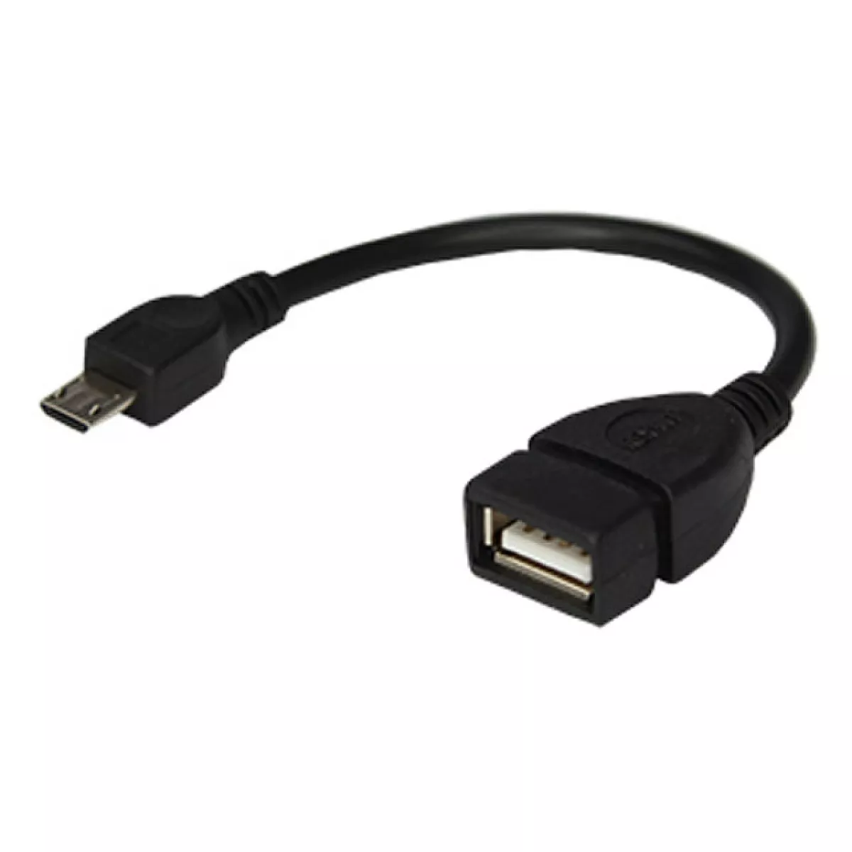 USB-кабель OTG micro USB на USB шнур 0,15M черный REXANT