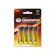 Батарейка AA LR6 1,5V Alkaline 2021 BL-4шт DAEWOO ENERGY