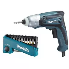 Шуруповерт MAKITA TD 0100 в кор. + Акция (набор насадок) (230 Вт, патрон внутр. шестигр. 1/4