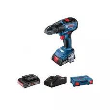 Аккум. дрель-шуруповерт BOSCH GSR 18V-50 в чем. (18.0 В,2 акк. 2.0 А/ч, 2 скор., 50 Нм, шурупы до 10 мм)