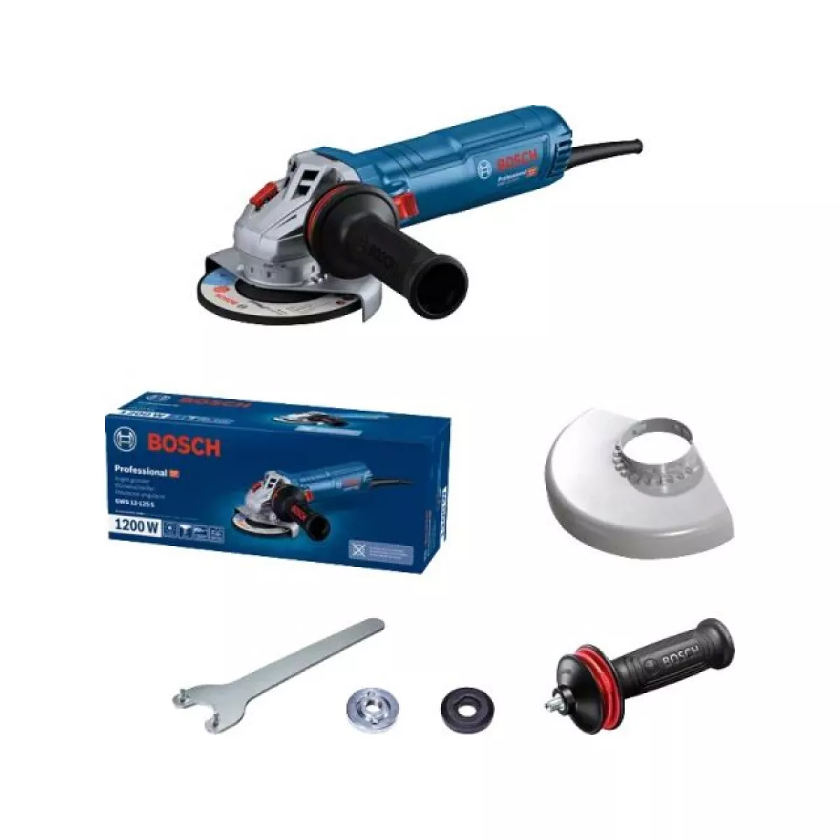 Одноручная углошлифмашина BOSCH GWS 12-125 S в кор. (1200 Вт, диск 125х22 мм регул. обор.)