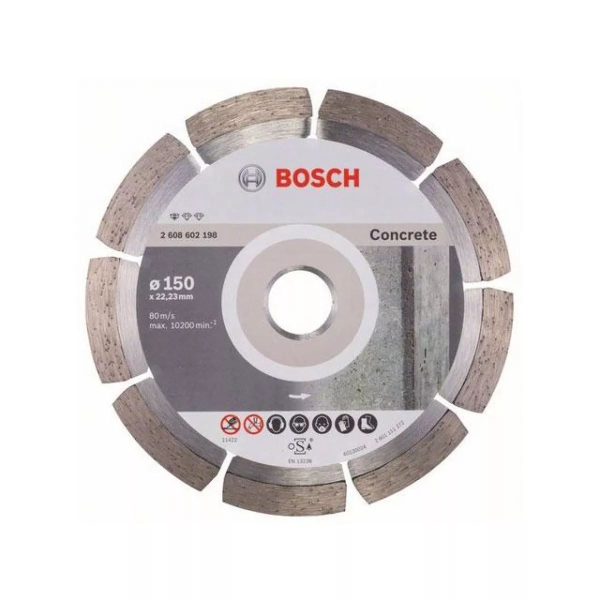 Алмазный круг 150х22 мм по бетону сегмент. STANDARD FOR CONCRETE BOSCH (сухая резка)