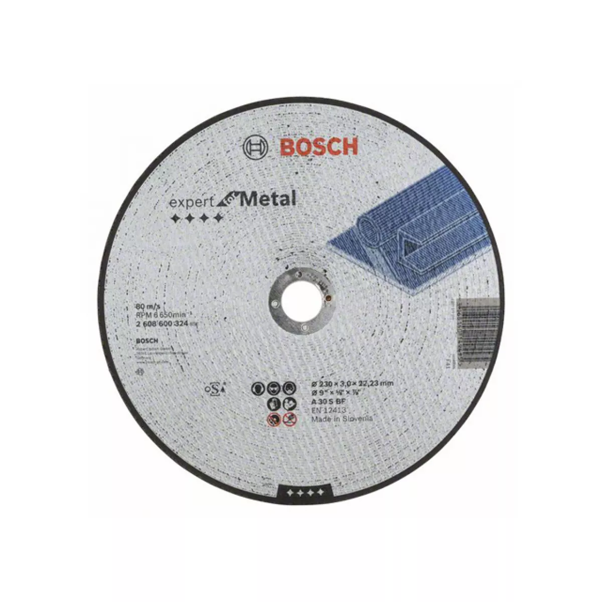 Круг отрезной 230х3.0x22.2 мм для металла Expert BOSCH