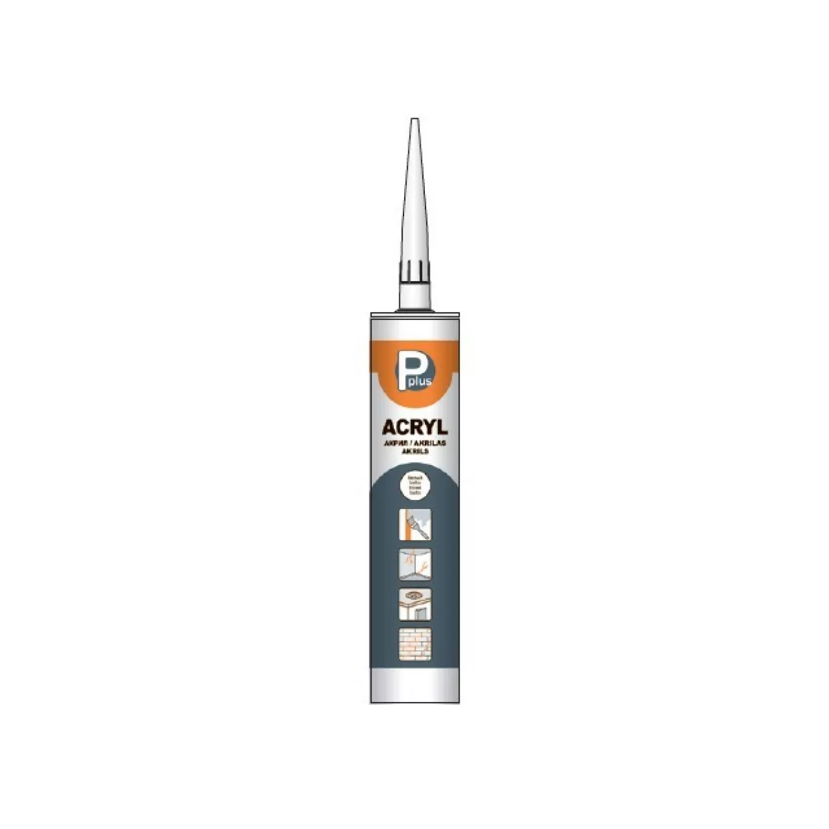 Герметик акриловый P PLUS Acryl (бел.) 280мл