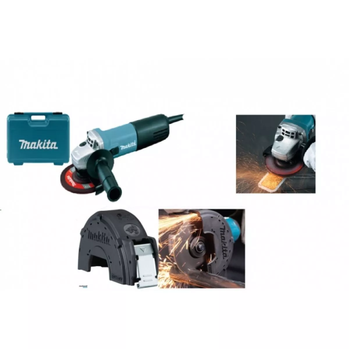 Одноручная углошлифмашина MAKITA 9558 HNRK в кейсе (840 Вт, диск 125х22 мм, плавный пуск)