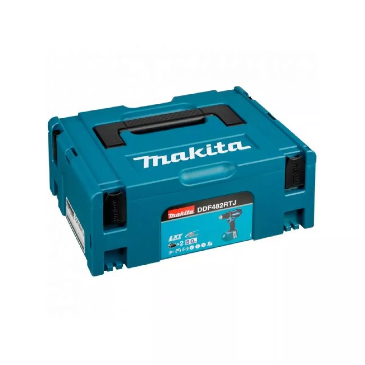 Аккум. шуруповерт MAKITA DDF482RTJ в кейсе (18.0 В, 2 акк., Li-Ion, 2 скор., 62 Нм,)