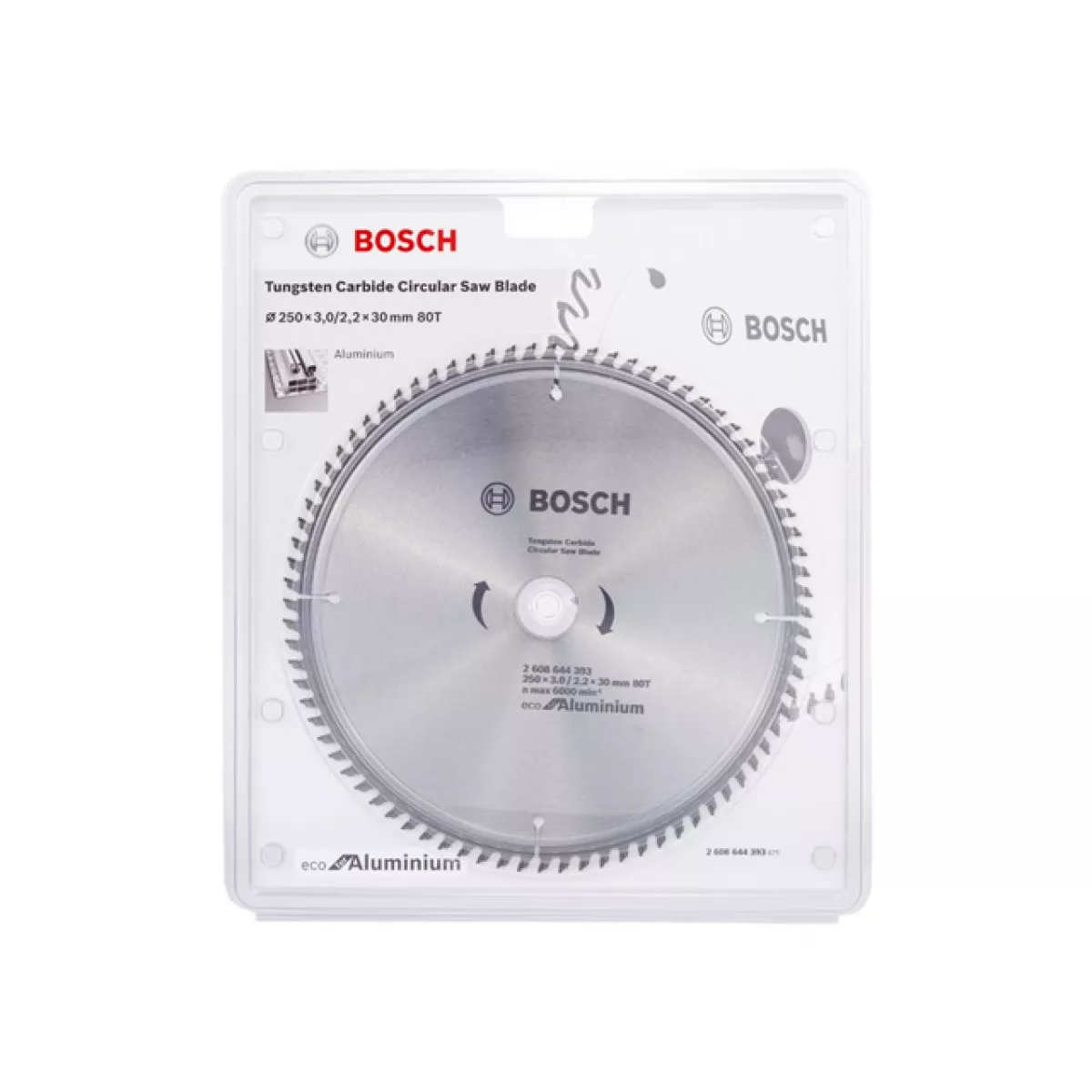 Диск пильный 250х30 мм 80 зуб. универсальный ECO ALUMINIUM BOSCH ( твердоспл. зуб)