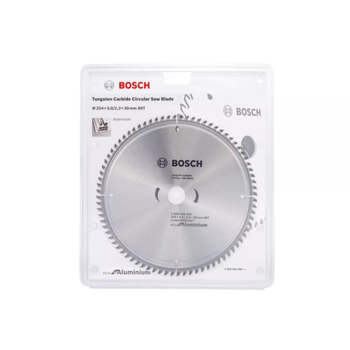 Диск пильный 254х30 мм 80 зуб. универсальный ECO ALUMINIUM BOSCH ( твердоспл. зуб)