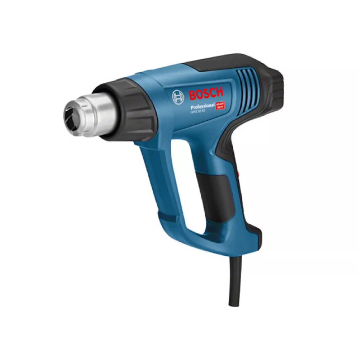 Термовоздуходувка BOSCH GHG 20-63 в чем. (2000 Вт, 10 скор., 50-630 °С, плавн. рег., с доп. ЖКИ дисплей)